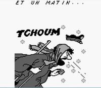 une photo d'Ã©cran de Tintin - Le Temple du Soleil sur Nintendo Game Boy